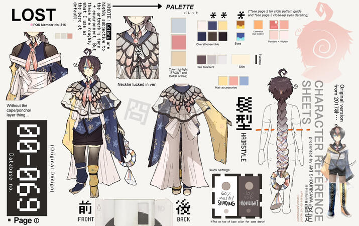 Lost (OC) Settei Sheets Lost (OC) Settei Sheets